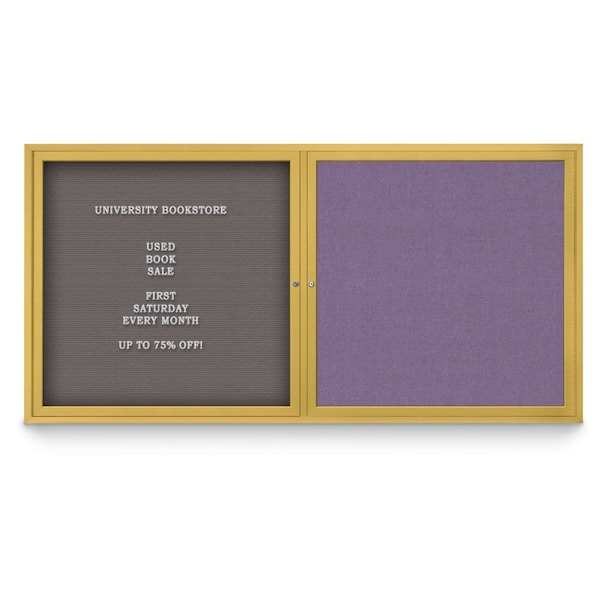 United Visual Products Corkboard, Cobalt Accent/Black, 72"x36" UV407PLUS-BLACK-COBACC - main